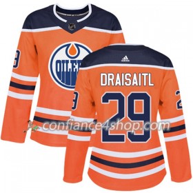 Adidas Maillot de Hockey Edmonton Oilers Leon Draisaitl 29 2017-2018 Orange Authentic - Femme